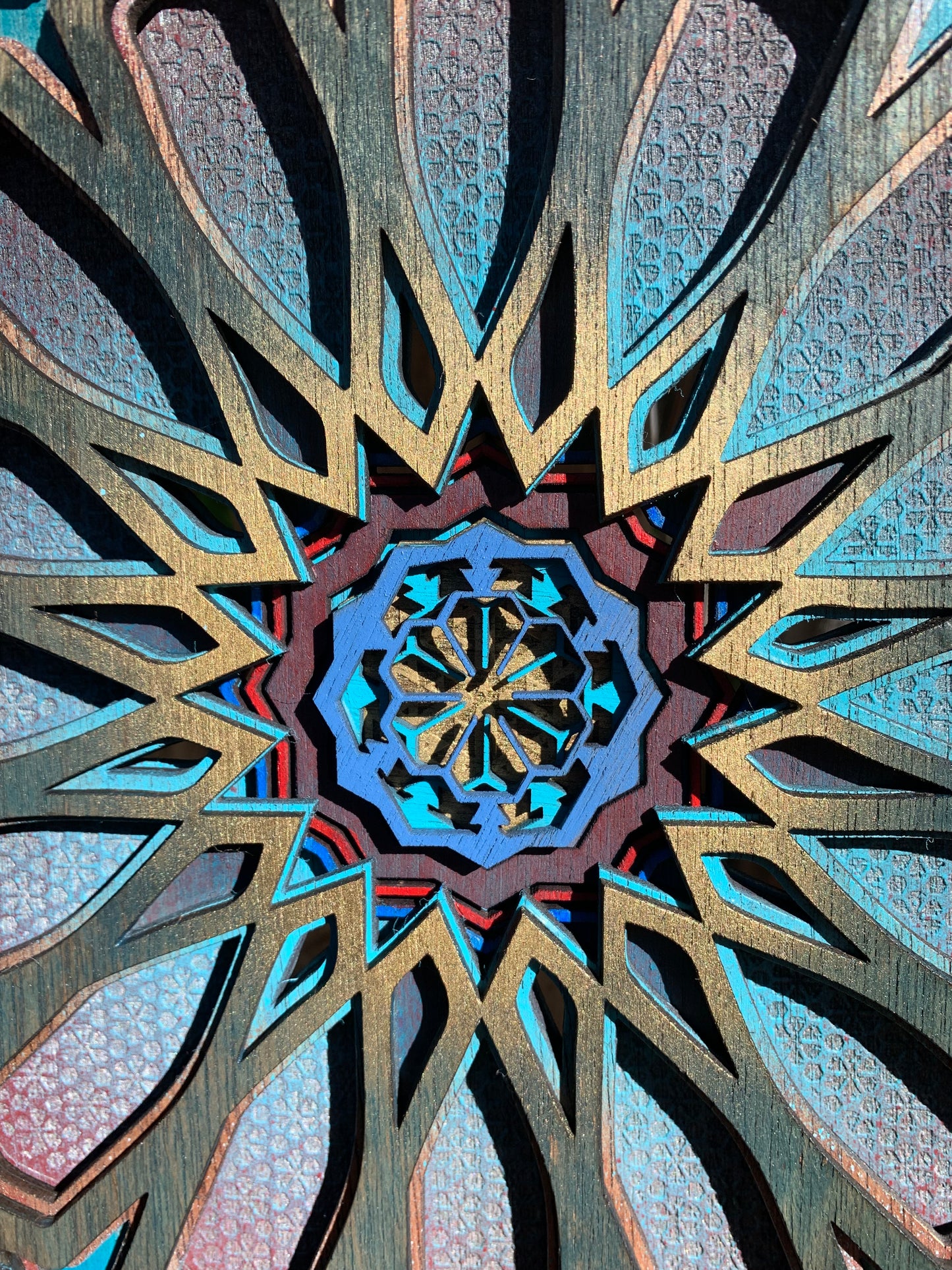 It's hard to capture the detail; sometimes the center is spun